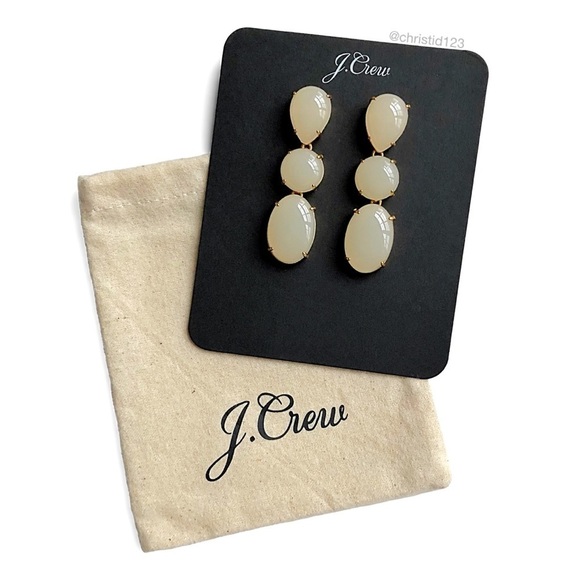J. Crew Stone Drop Earrings - Picture 1 of 11